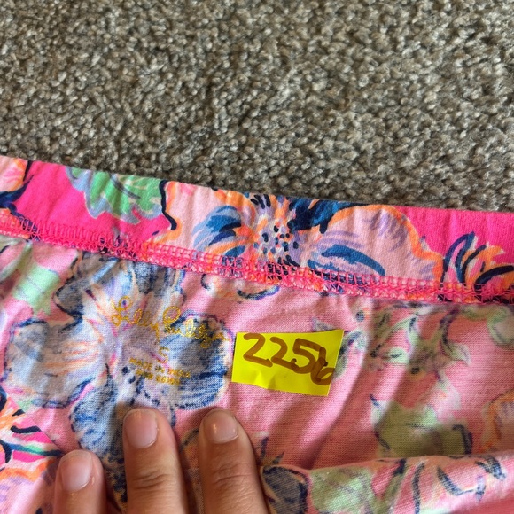 Lilly Pulitzer top womens small blue pink Lessa Off-The-Shoulder Top coastal - Picture 6 of 12